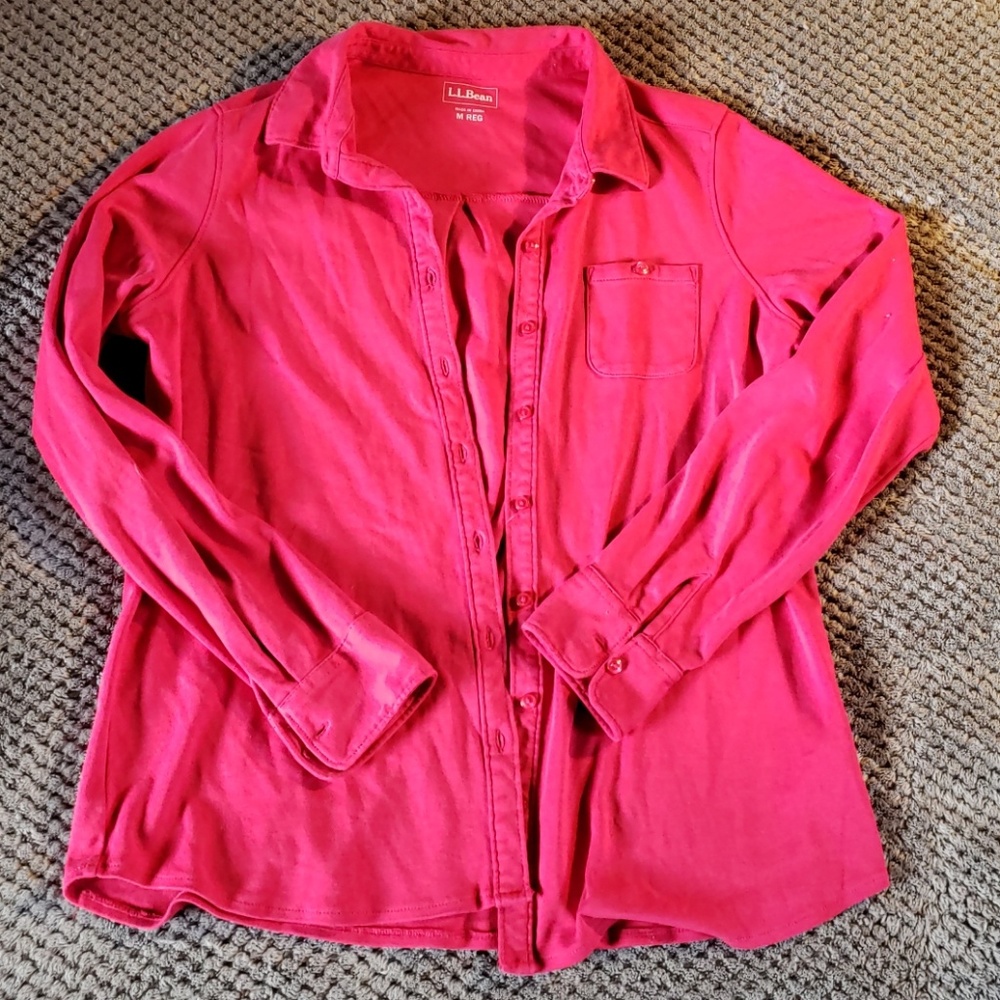 LL Bean womens soft cotton button down